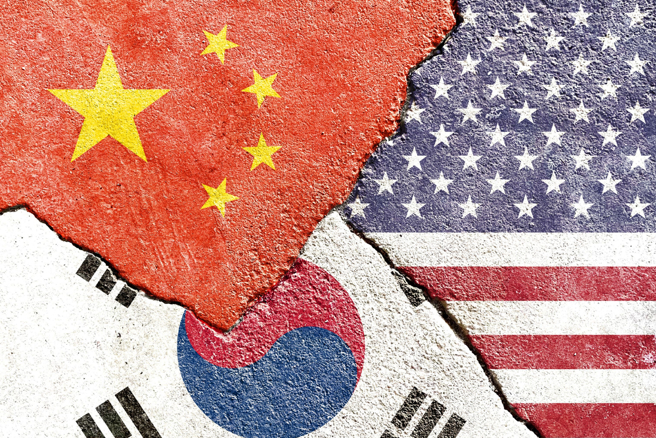 南韩需要在美中之间取得平衡。（示意图／shutterstock）