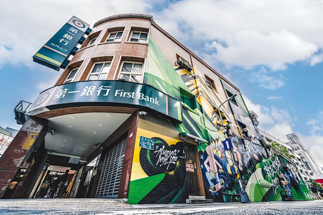 第一银行西门分行外墙大秀本土涂鸦艺术。图／一银提供