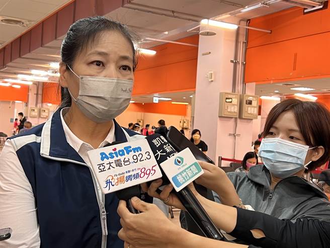 被問到接棒參選的看法，沈慧虹表示她沒時間多想。（王惠慧攝）