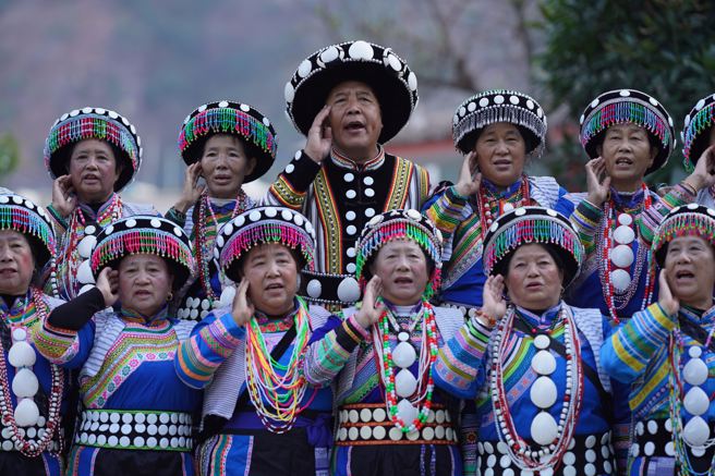 大陆国家级非遗项目傈僳族民歌《摆时》。（中新社）