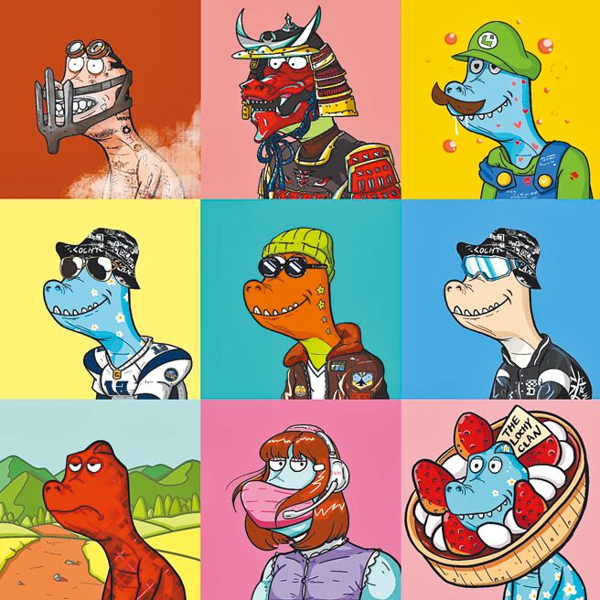 華裔設計師Daniel Wong上月22日公開販售NFT系列「THE LOCHY CLAN」（見圖），以盲盒形式公售，並於本月底八點解盲。（Daniel Wong提供）