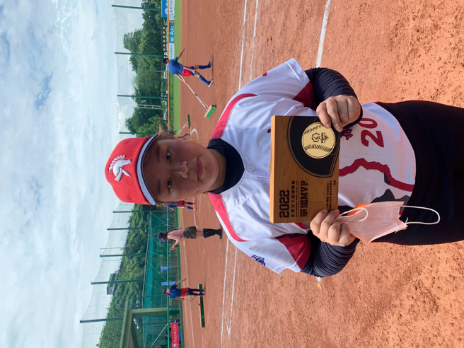 新北凱撒勇士隊孫瑜評。（中華壘球協會提供）