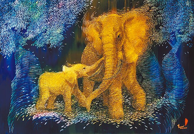 艺术家林吉裕的创作原作「手心上的温柔」。图／林吉裕提供