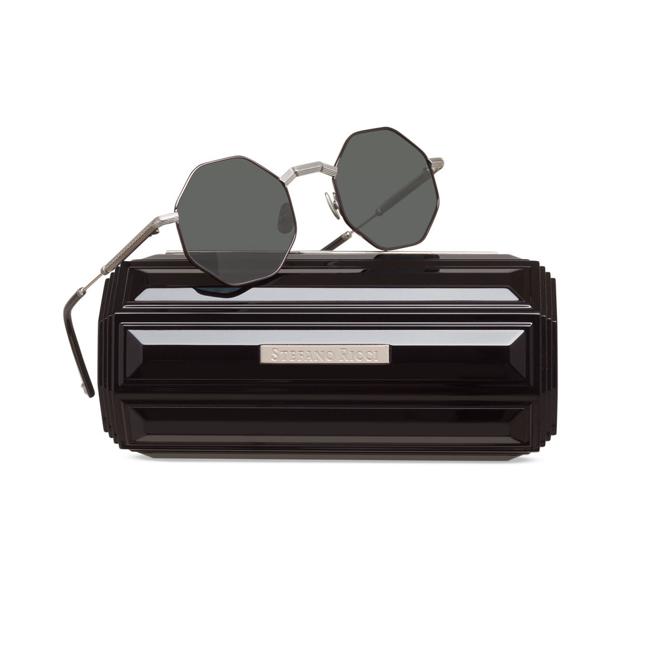 義大利精品Stefano Ricci純鈦八角鏡框太陽眼鏡，3萬2000元。（Stefano Ricci提供）