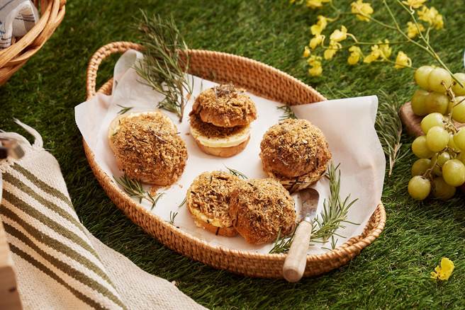 No Meating一植肉「松松奶油包」2入装，100元。（RÒUST BY T-HAM提供）