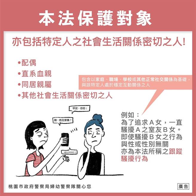 桃园市警局妇幼队与旅德插画家徐沛瑄合作，透过画笔让法律变得平易近人，让民眾一看就懂。（桃园市警局提供／陈梦茹桃园传真）