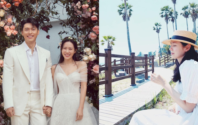 孙艺真和玄彬结婚2个月就传出有喜。（图／topstarnews；IG@yejinhand）