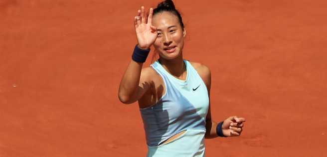 大陸19歲好手鄭欽文將強碰球后思薇雅蒂(路透社資料照)