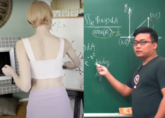 數學名師飛美找金髮女優當板妹 「什麼都做」秒被學生要電話
