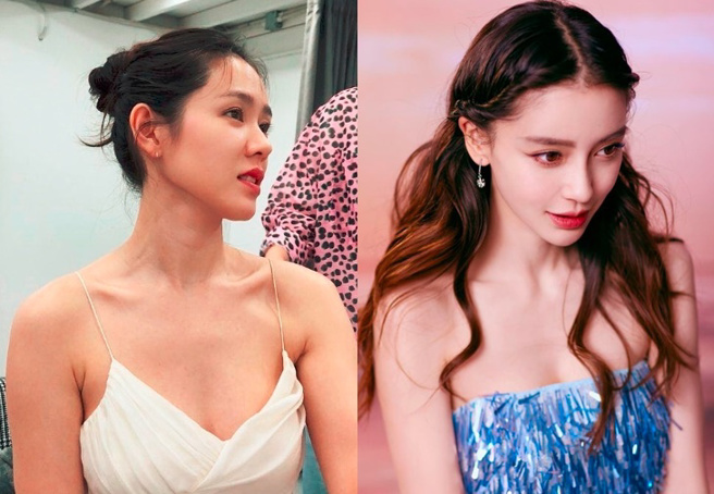孙艺真(左)及Angelababy(右)都是国民女神级的演员，如今后者将翻拍復刻前者的神剧。（图／取自两人IG）