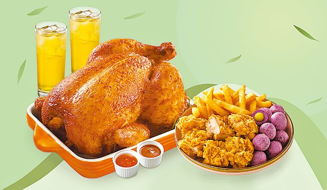 21世纪「Fun粽好食鸡」只要480元就能吃到烤鸡与多款配餐。（21世纪提供）