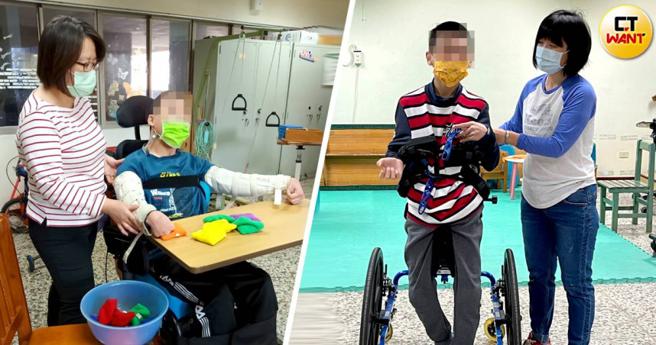 部分严重肢体障碍的学生，日常生活都仰赖他人完全协助，需要校方与家长互相紧密配合。（图／高雄成功特教学校提供）