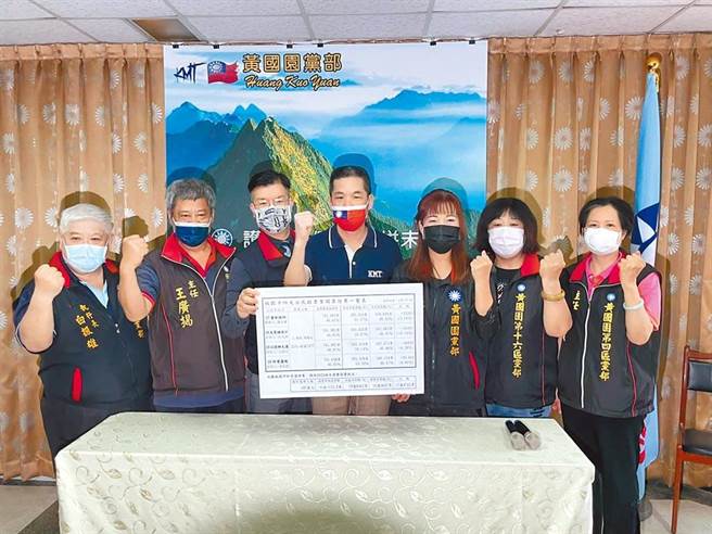 国民党黄国园党部主委蔡忠诚(中)公开信中呼吁支持者挺张善政。(本报资料照片)