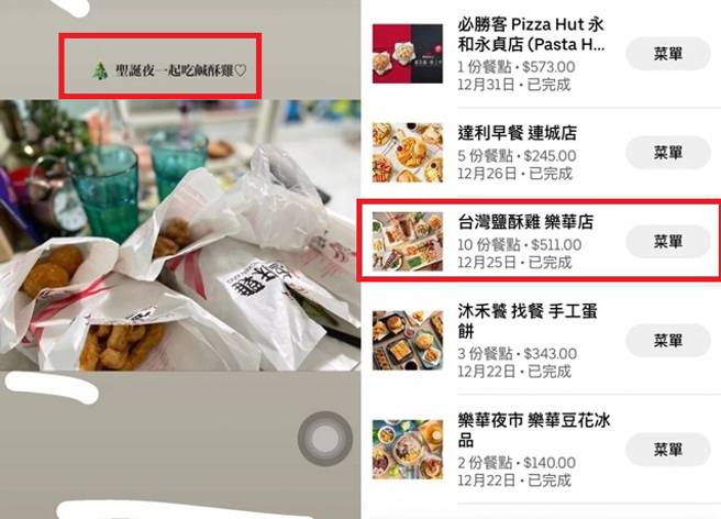 正妹抓包男友出轨，竟是在外送平台发现「偷吃鸡」的证据。（示意图／资料照）