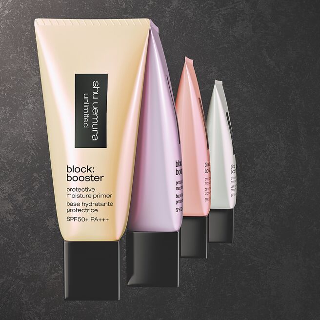 植村秀的底妝系列是美容界聖物，無極限保溼妝前乳以貼心的各色系遮瑕功能與輕盈質感廣受好評。1600元。（Shu Uemura提供）