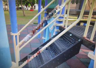 台南頂美公園兒童遊具被綁西瓜刀 1男童遭割傷