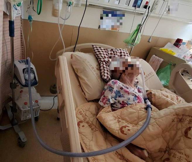 83歲蔡先生透過高流量氧氣鼻導管順利度過危險期。（大千醫院提供／李京昇苗栗傳真）