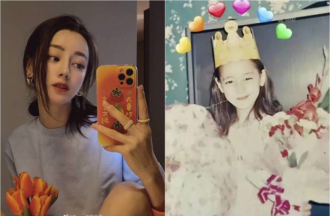 新疆女神迪丽热巴从小美到大。（图／取材自迪丽热巴、迪丽热巴工作室微博）