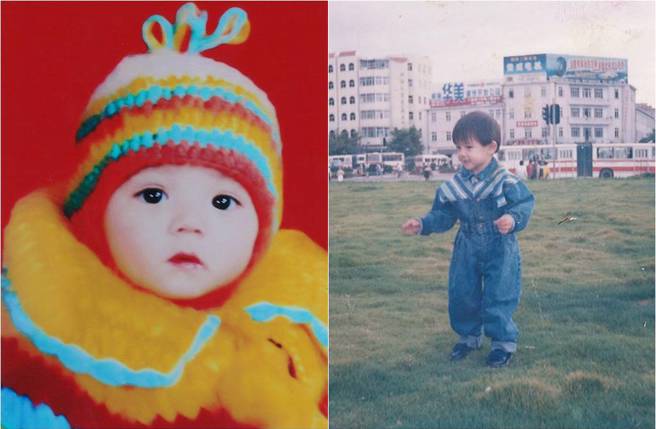 迪丽热巴童年照。（图／取材自迪丽热巴工作室微博）