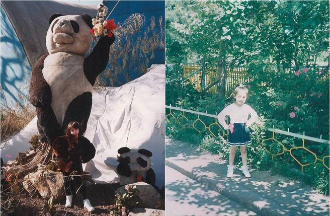 迪丽热巴童年照。（图／取材自迪丽热巴工作室微博）