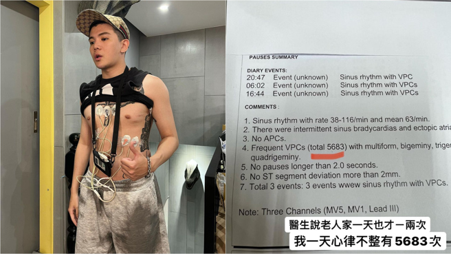 孙生公开检查结果被吓坏。（图／IG@孙生）