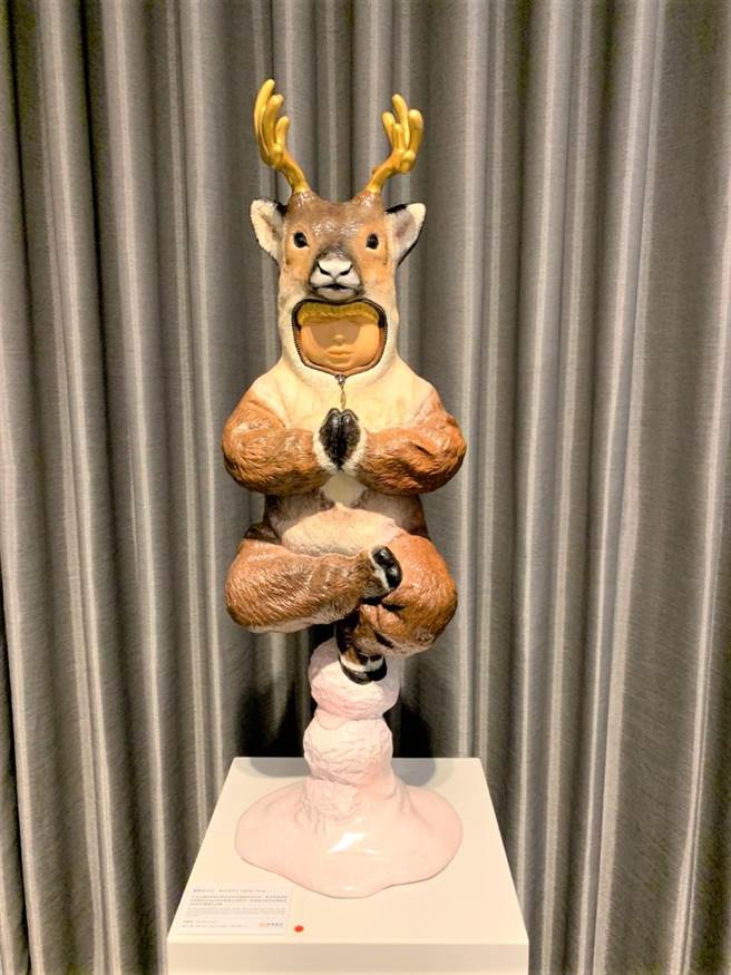 艺术家林国玮的雕塑创作，未来将收藏在久樘宸阳社区公设中。（业者提供／卢金足台中传真）