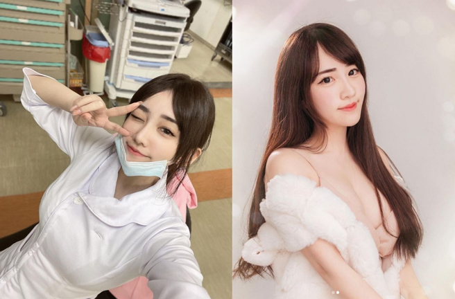 网美怡葶（Elle）被网友封为「最美护理师」。(图/ 摘自怡葶IG)