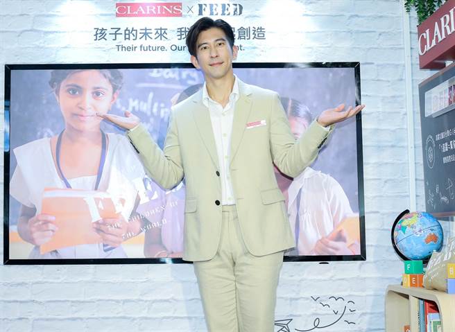 修杰楷1日出席克蘭詩「愛玩小學校」公益快閃店活動。（粘耿豪攝）