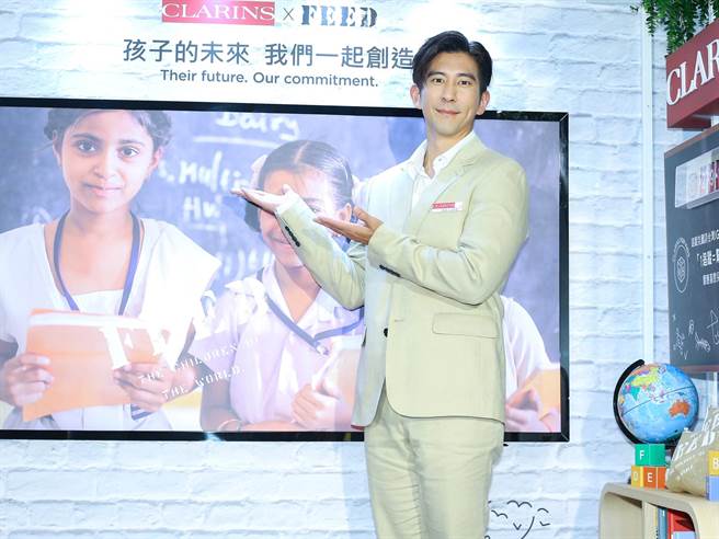 修杰楷1日出席克蘭詩「愛玩小學校」公益快閃店活動。（粘耿豪攝）