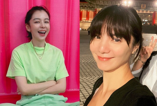 徐若瑄(左)刚出道时曾是女团成员，和王思涵(右)等共组「少女队」。（图／取自两人IG）