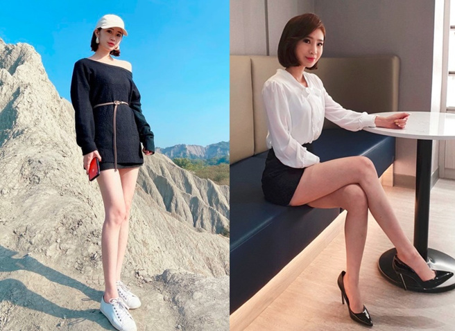 女神主播鄭凱中擁有一雙逆天傲人美腿，經常曬出遊的搭配好風景的照片。（圖／取自鄭凱中IG）