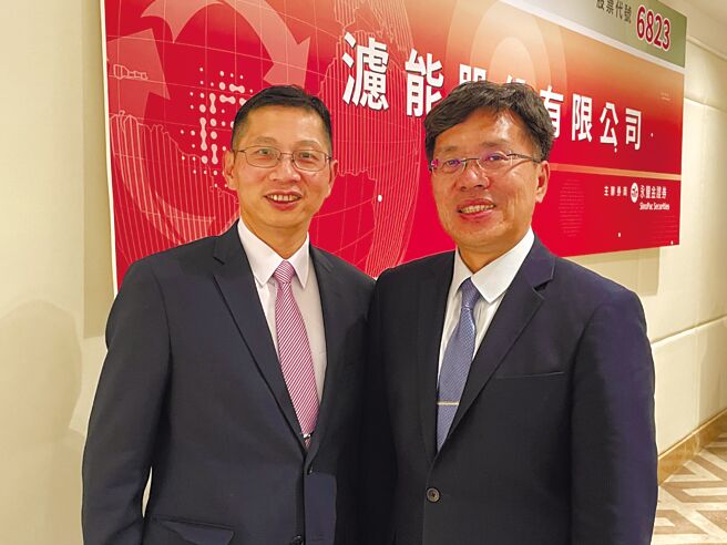 滤能董事长黄铭文（右）及总经理黄气宝。图／涂志豪
