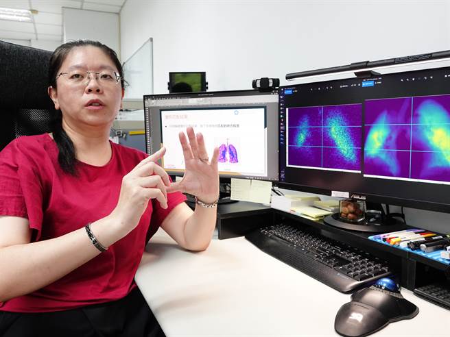 中正大学机械工程系副教授杨智媖开发一套自动化系统，可自动鑑别肝肺功能系统，有效辅助癌症精准治疗。(中正大学提供／李侑珊台北传真)