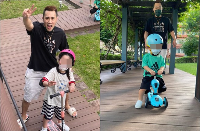 亲姊病重，余祥铨暖心带着外甥女、外甥出去玩，一路小心保护他们。(取材自余祥铨Ken脸书)