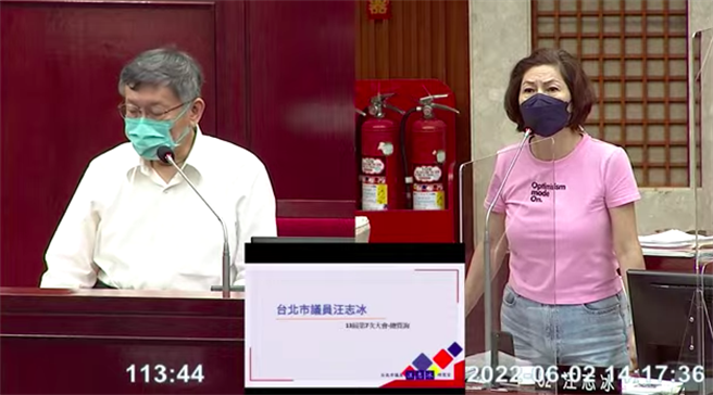 台北市长柯文哲（左）。（摘自台北市议会网站）