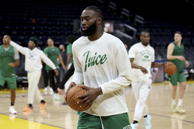 塞尔提克后卫Jaylen Brown。（美联社）