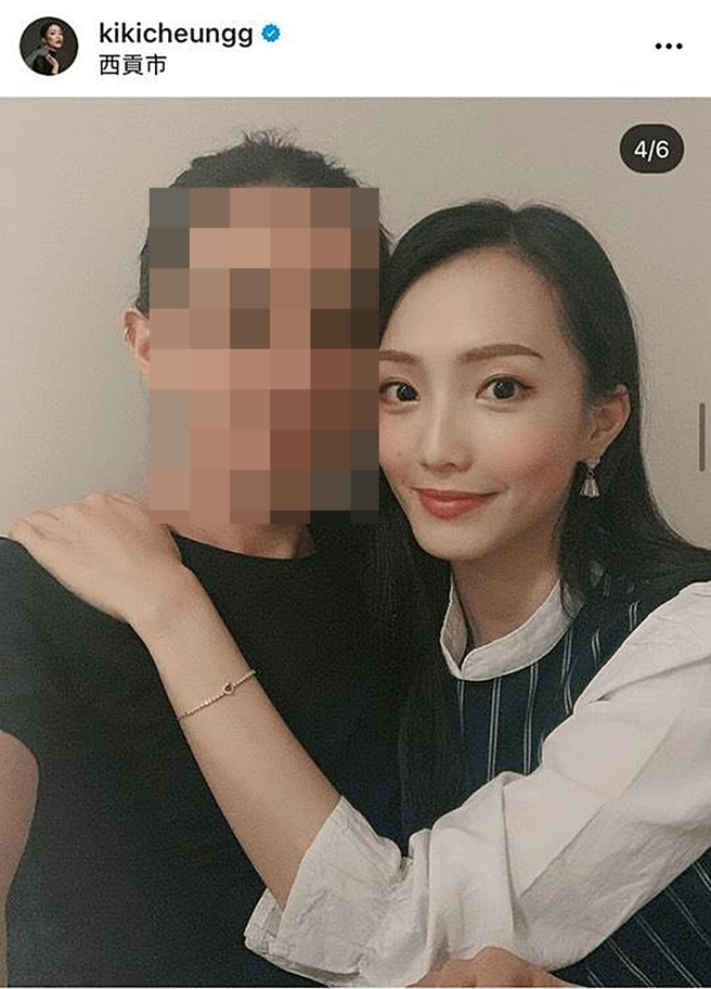 网友发现张凯娸曾与神似片中的男主角合影（左），但她后来删照。（图／翻摄自kikicheungg IG）