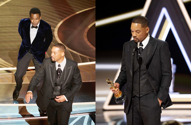威尔史密斯也因为巴掌事件，遭美国影艺学院禁止参加奥斯卡颁奖典礼10年。（图／达志影像）