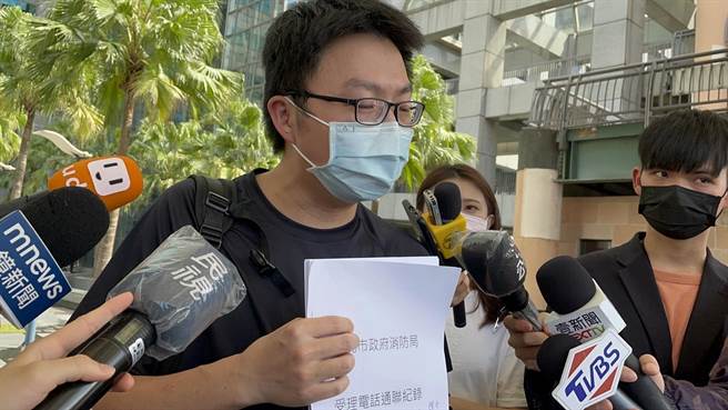 恩恩爸透露今早与市府沟通不欢而散，消防局以人员声纹隐私理由拒绝给予录音檔，他觉得相当不合理。（蔡雯如摄）
