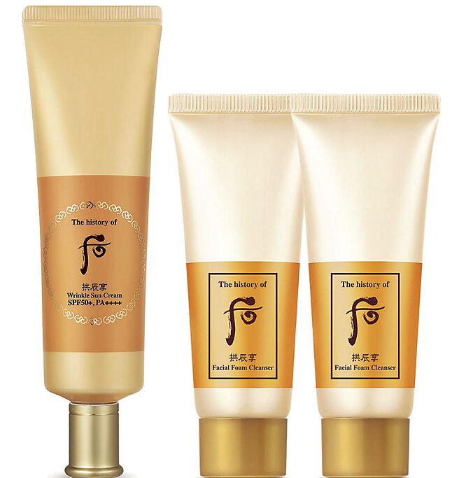 远百whoo后无痕高效防晒组，特价1880元。（桃园远百提供）