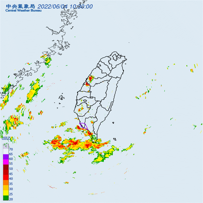 2县市防大雷雨。（图／翻摄自气象局）