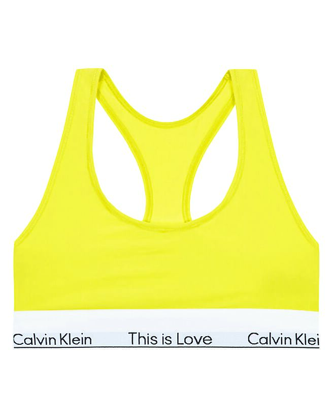 Calvin Klein Pride系列 Modern Cotton黄色无钢圈内衣，1880元。（Calvin Klein提供）