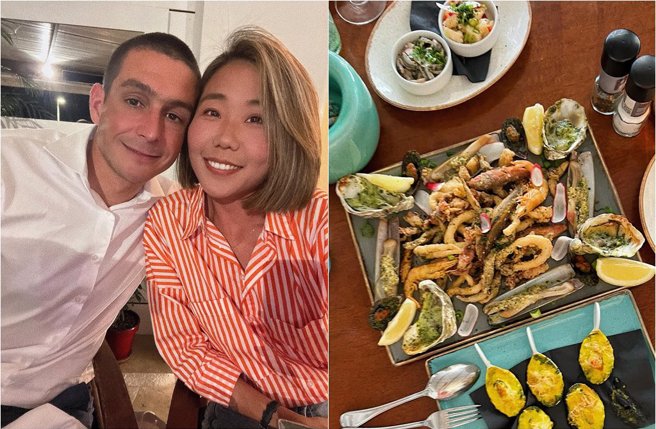 網紅亞歷媽的老公自行訂了餐廳說要幫她補慶生，到當天才說工作上的朋友會一起，讓亞歷媽傻眼又生氣。(取材自亞歷山大Alexandre臉書)