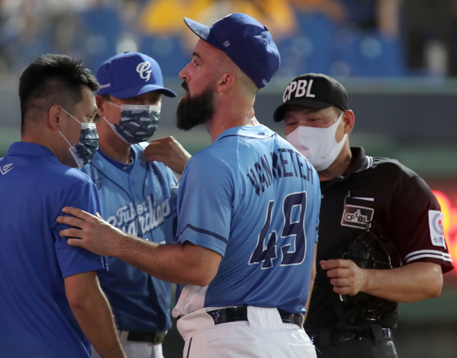 富邦悍将范米特。（郑任南摄）