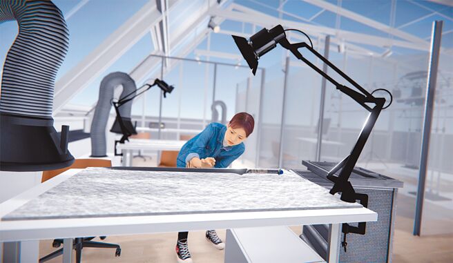 《剑魂如初：寻找萧练》AR剧场的场景还原小说中修復室场景。（剑魂如初提供）