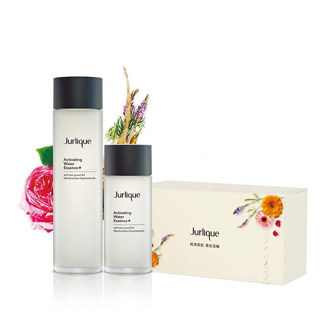 6月限定前导高效锁水组（包含进化前导露+ 150ml、进化前导露+75ml、滤镜水湿敷化妆棉1盒）原价3400元，优惠价2150元。（Jurlique提供）