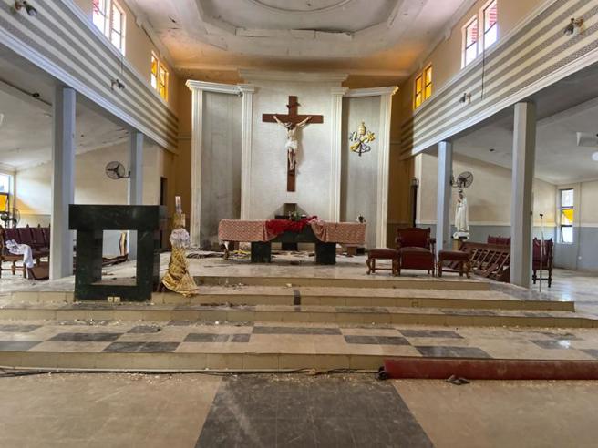 西非奈及利亚天主教堂遭血洗 逾50名信徒丧生。（美联社）