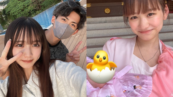 16岁女模重川茉弥早早当妈，生完小孩才嫁给老公模特前田俊。(图/重川末弥 IG)