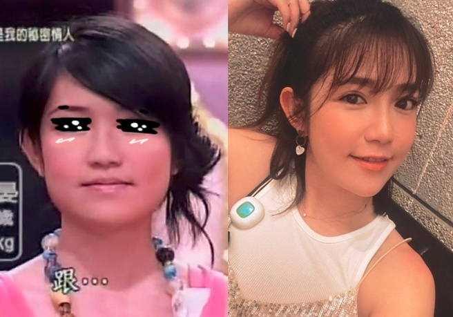 当年19岁的大眼正妹「郭赖晏」，如今已成长为本土剧女星「郭亚棠」。（图／取自爆废公社二馆脸书、郭亚棠IG）