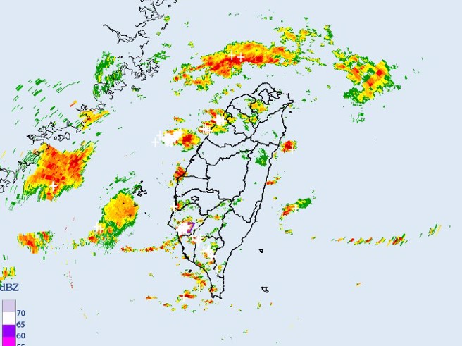 受梅雨锋面影响，易有短延时强降雨。（图取自气象局网页）